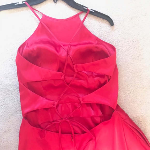 Red Junior Formal Dress Size 11, Unaltered - Picture 2 of 8